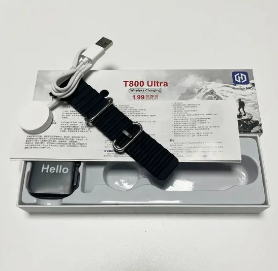 T800 ULTRA Watch Calling Multi-Function Sports Mode Smart Watch with TFT Display Silicone Band IP67 Waterproof Fitness Tracker