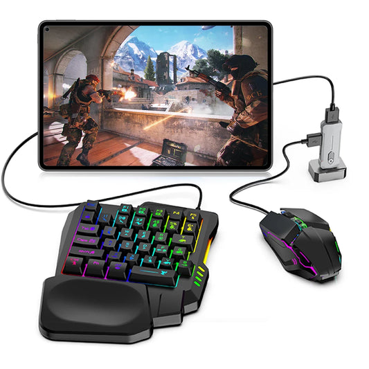 5 in 1 Keyboard Mouse Gaming Converter Bluetooth-Compatible 5.3 for PUBG Gaming Keyboard and Mouse Combo for Android System