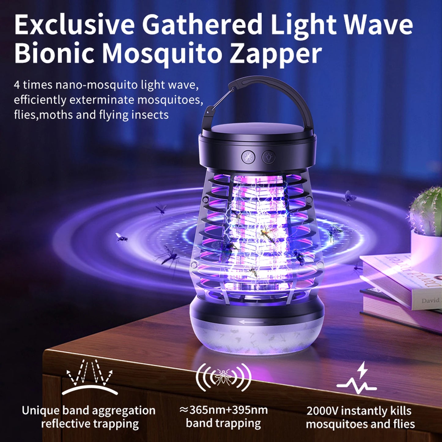 Electric Mosquito Lamp USB Charging Two-In-One Portable Mosquitoes Household portable outdoor electric shock mosquito killer