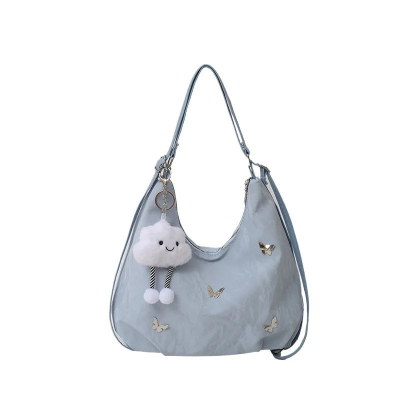 Large Capacity Bag Female Niche Design Commuter Multi-functional Fresh Butterfly Double Single Shoulder Crossbody Backpack