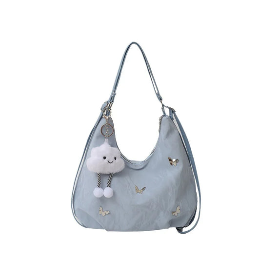 Large Capacity Bag Female Niche Design Commuter Multi-functional Fresh Butterfly Double Single Shoulder Crossbody Backpack
