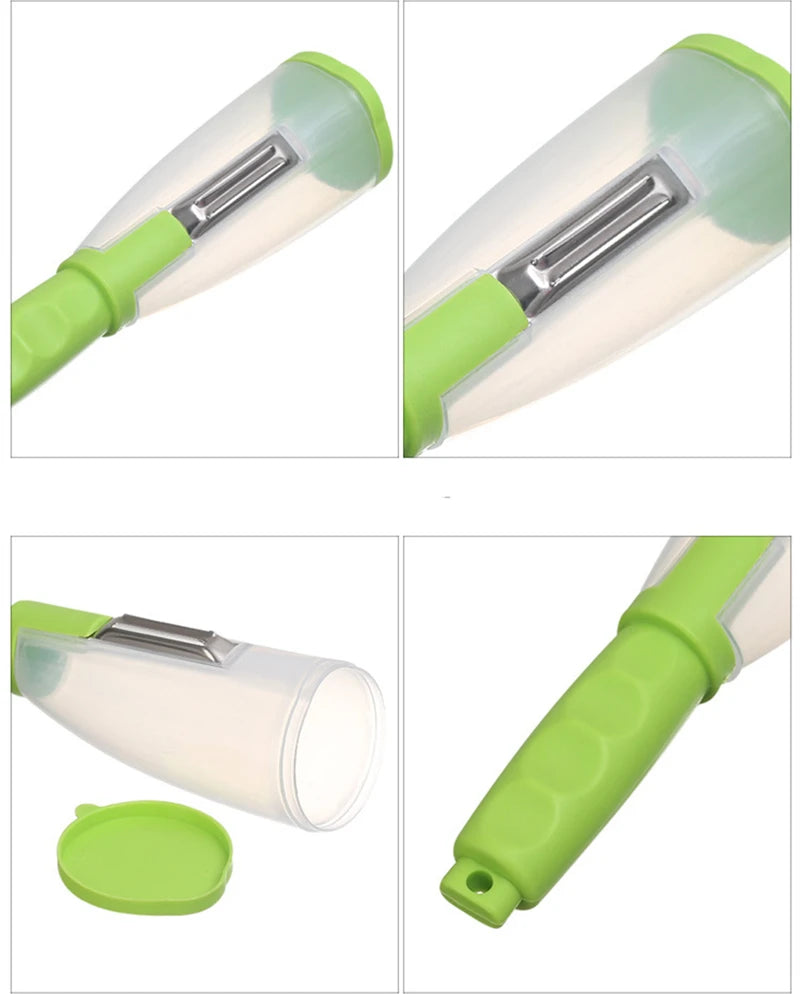 Multifunctional Storage Type Peeling Knife Peeling Knife With Storage Tube Peeler Peeling Apple Supplies Household Peeling Knife