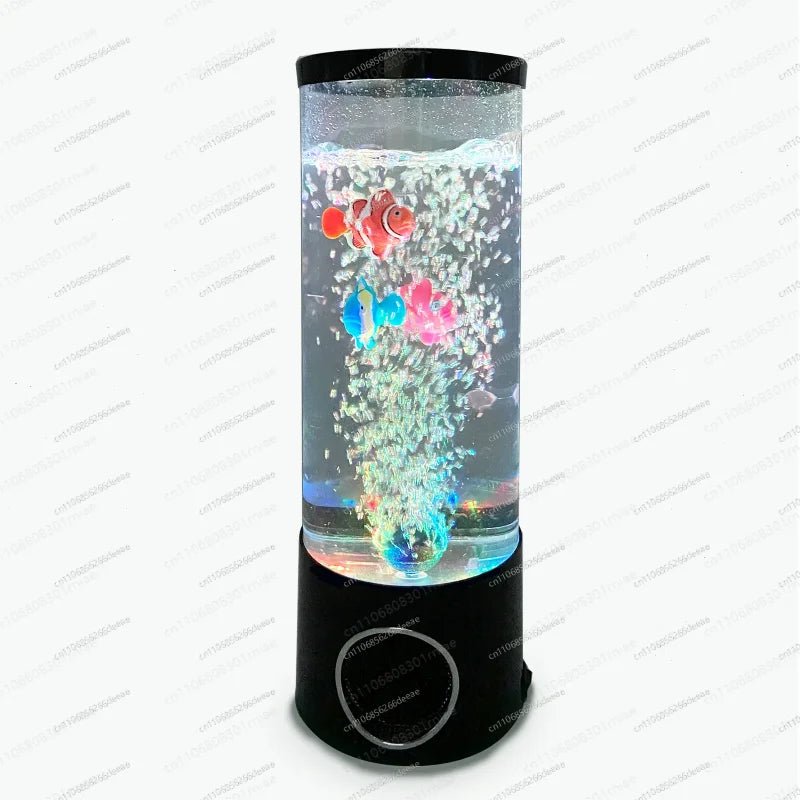 LED Colorful Fish Jellyfish Lamp Simulation Aquarium Home Decor Christmas Night Light