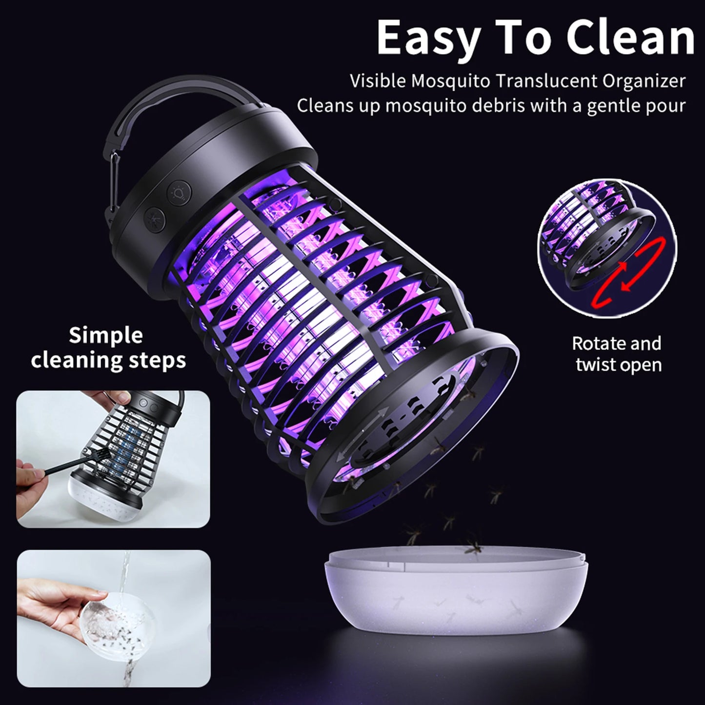 Electric Mosquito Lamp USB Charging Two-In-One Portable Mosquitoes Household portable outdoor electric shock mosquito killer