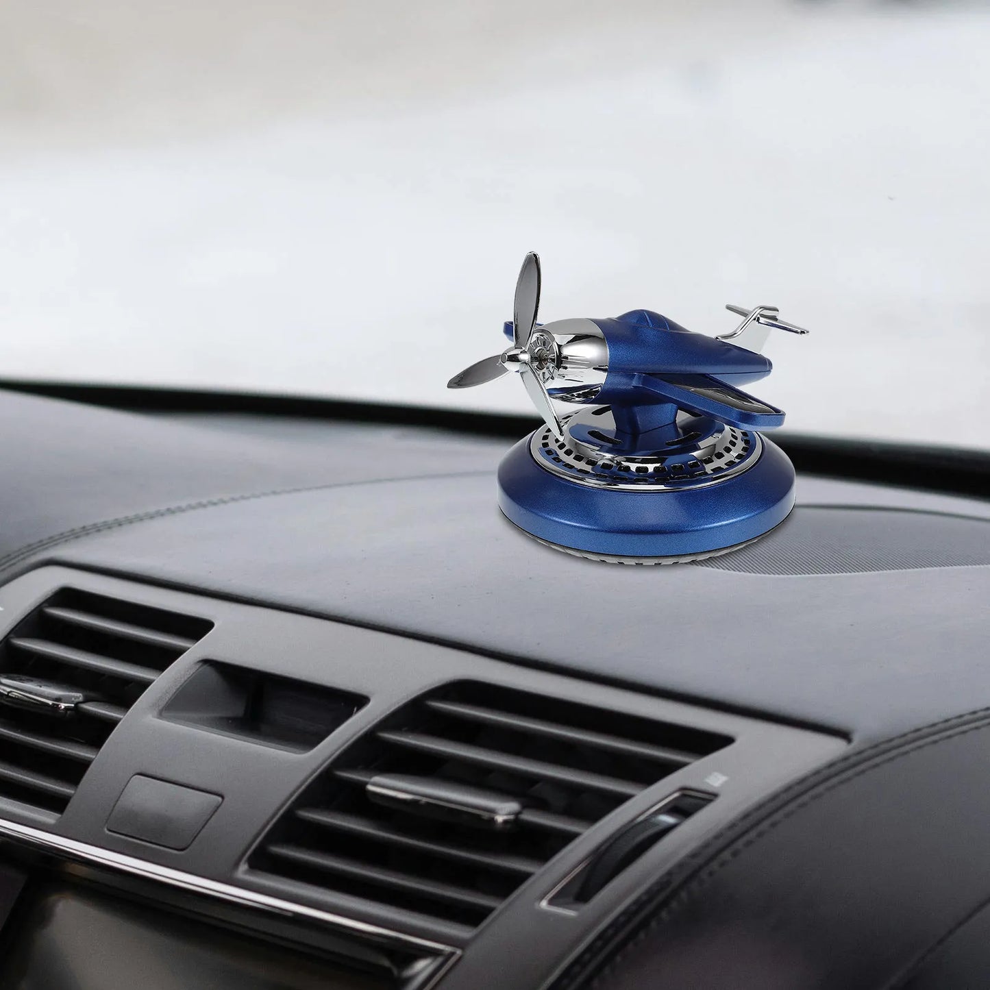 Solar-Powered Airplane Car Aromatherapy Diffuser Dashboard Ornament Car Interior Fragrance Diffuser Essential Oil Scent