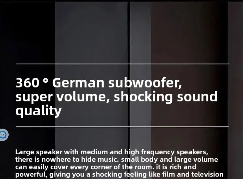 Qisheng Wireless Bluetooth Smart Speaker LED Multi Light Subwoofer TF Card USB Flash Drive FM Radio Home Desktop Decoration