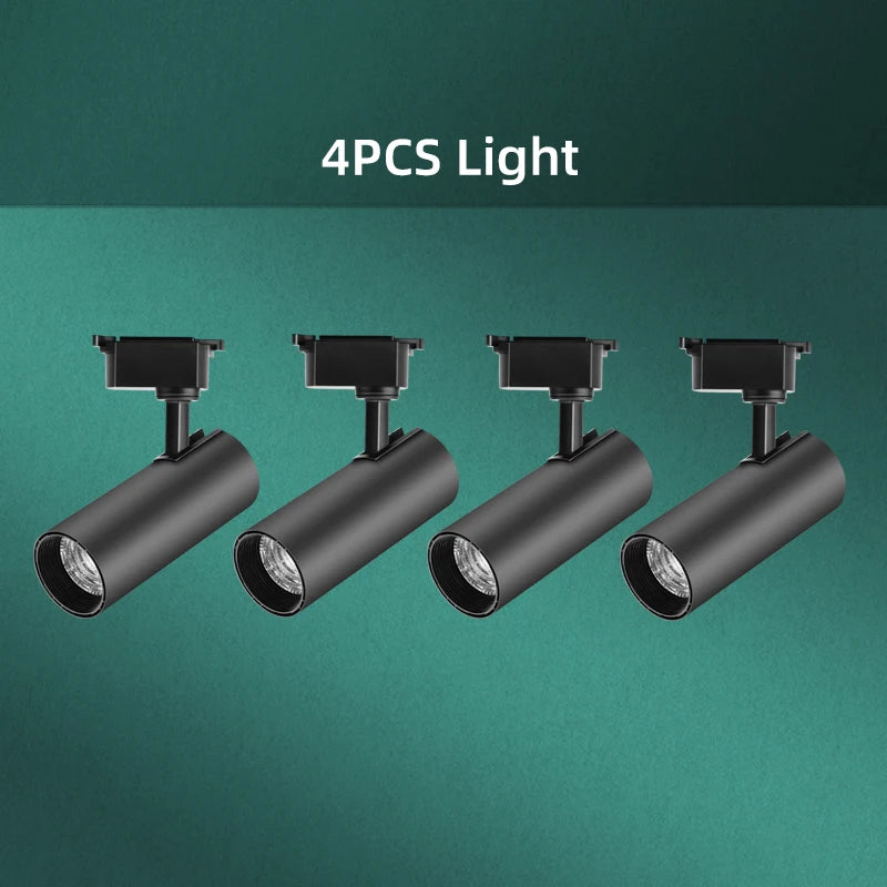 LED Track Light Set 30W Track Lamp 180-265V COB Spotlights Rail Lighting Fixture for Home Lighting Living Room Track Lighting
