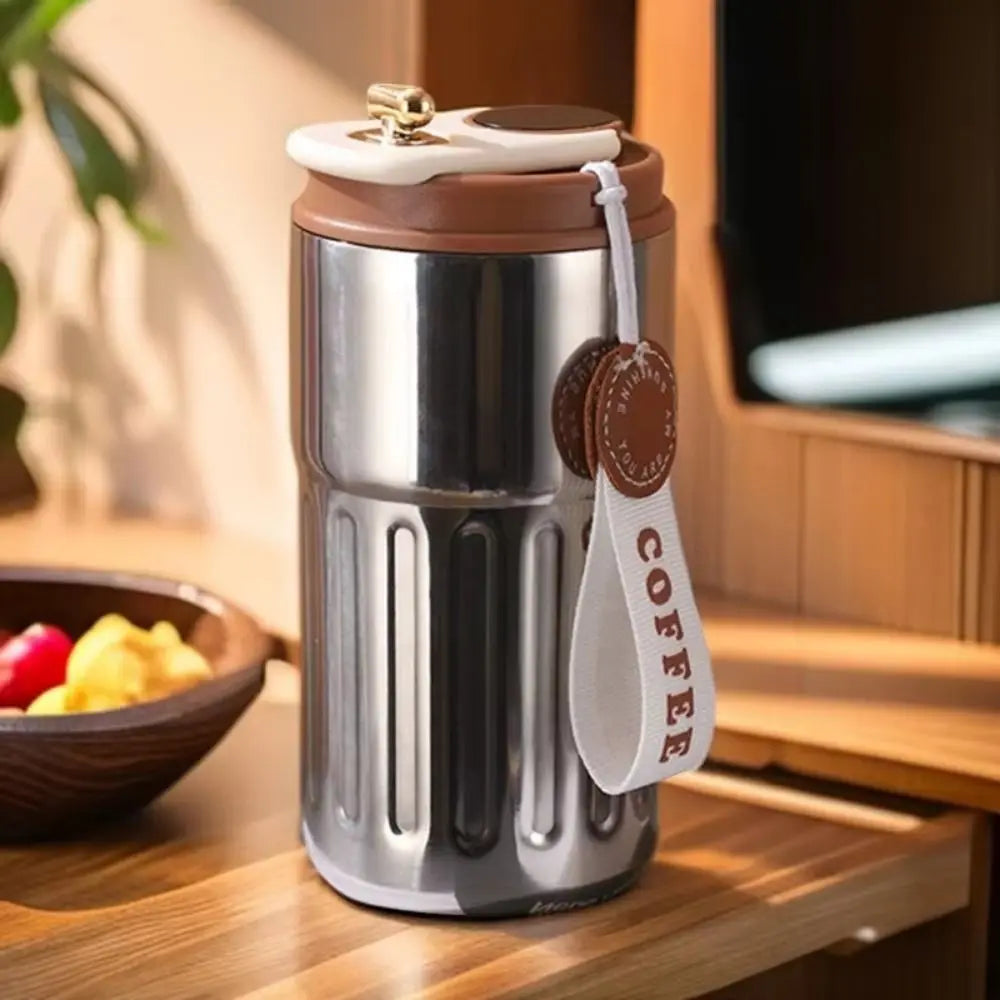 Gift 450ML Thermal Water Bottle Portable Large Capacity Coffee Thermos Cup Digital Intelligent Drinking Bottle Kitchen Supplies
