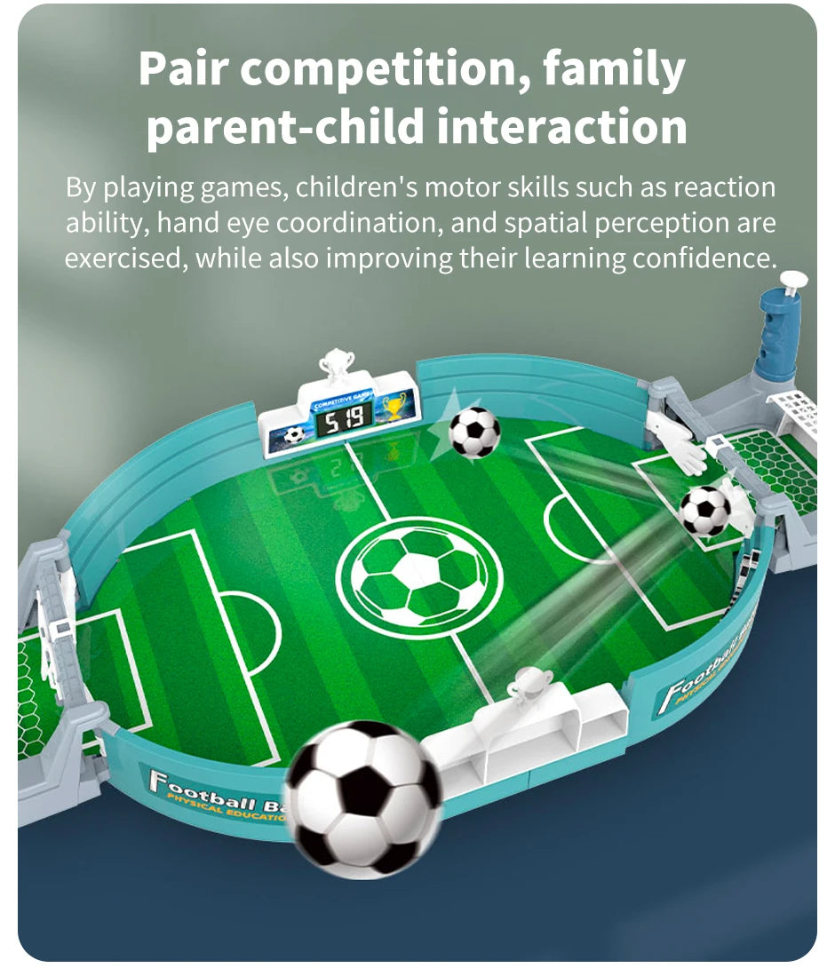 Children's Table Football Games Two-Player Footballs Soccer Board Game Ejection Parent-Child Funny Interactive Educational Toy