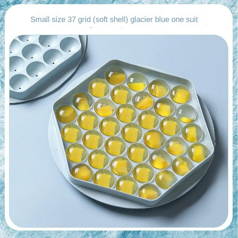 1PC ice making box press type ice mold easy to demold large capacity ice bucket camping home multifunctional ice maker