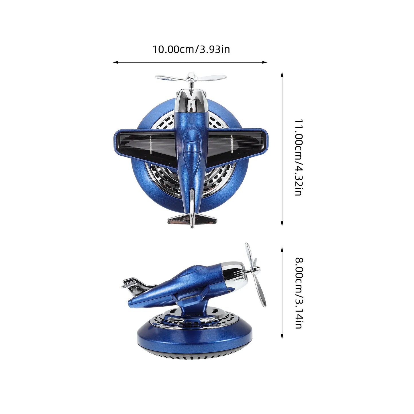 Solar-Powered Airplane Car Aromatherapy Diffuser Dashboard Ornament Car Interior Fragrance Diffuser Essential Oil Scent