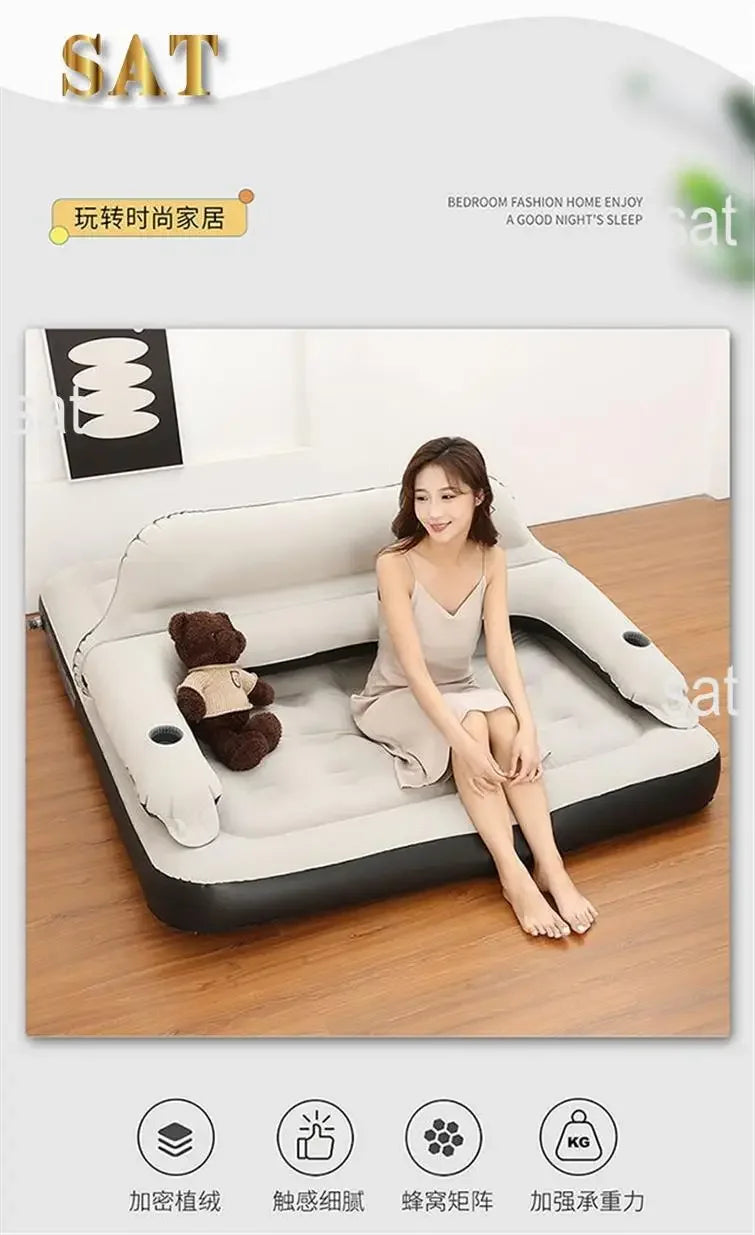 Memory Bedroom Mattress Inflatable Topper Reinforce Bed Frame Floor Mattress Sleep Japanese Colchon Individual Salon Furniture