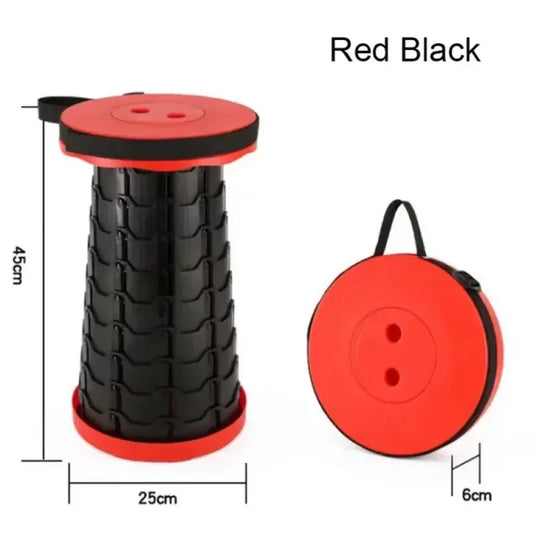 Portable Telescopic Bench Outdoor Camping and Fishing Adjustable Telescopic Chair Lightweight Carrying High Speed Rail, Queuing