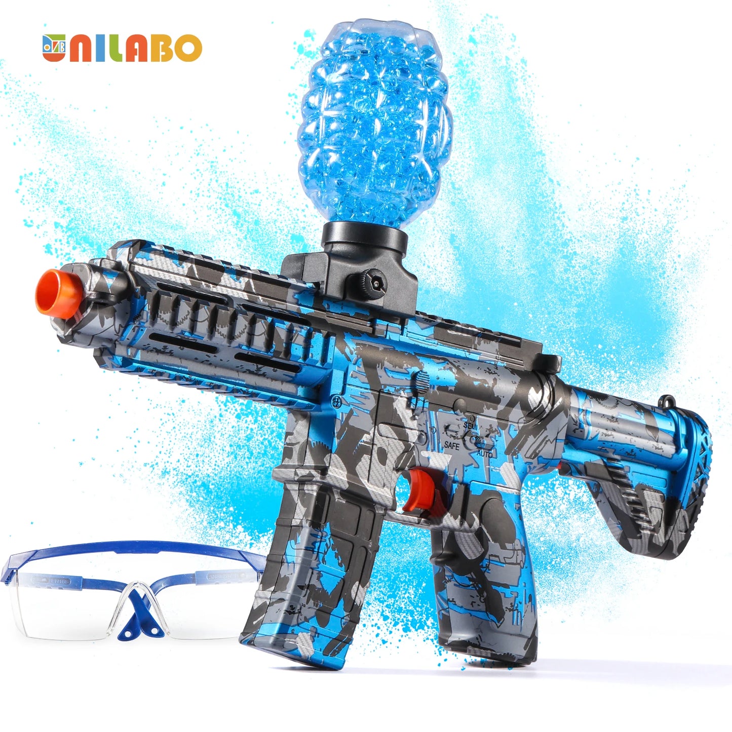 M416 Electric Ball Blaster Toy Gun - High-Speed, Metallic Finish, Rechargeable - Halloween Thanksgiving Gift