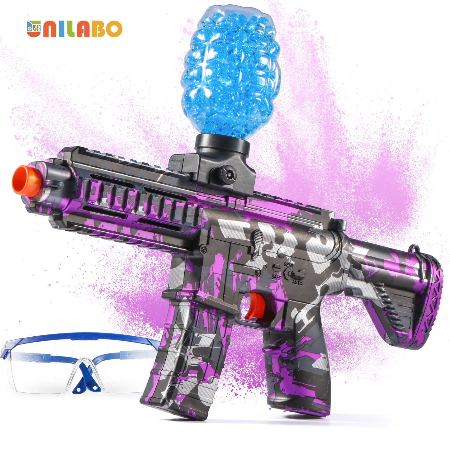 M416 Electric Ball Blaster Toy Gun - High-Speed, Metallic Finish, Rechargeable - Halloween Thanksgiving Gift