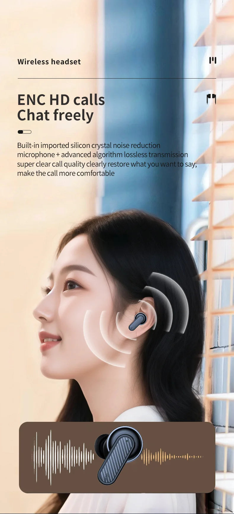 New Bluetooth Headset A9PRO Universal Wireless Sports ANC Noise Reduction High-end In-ear