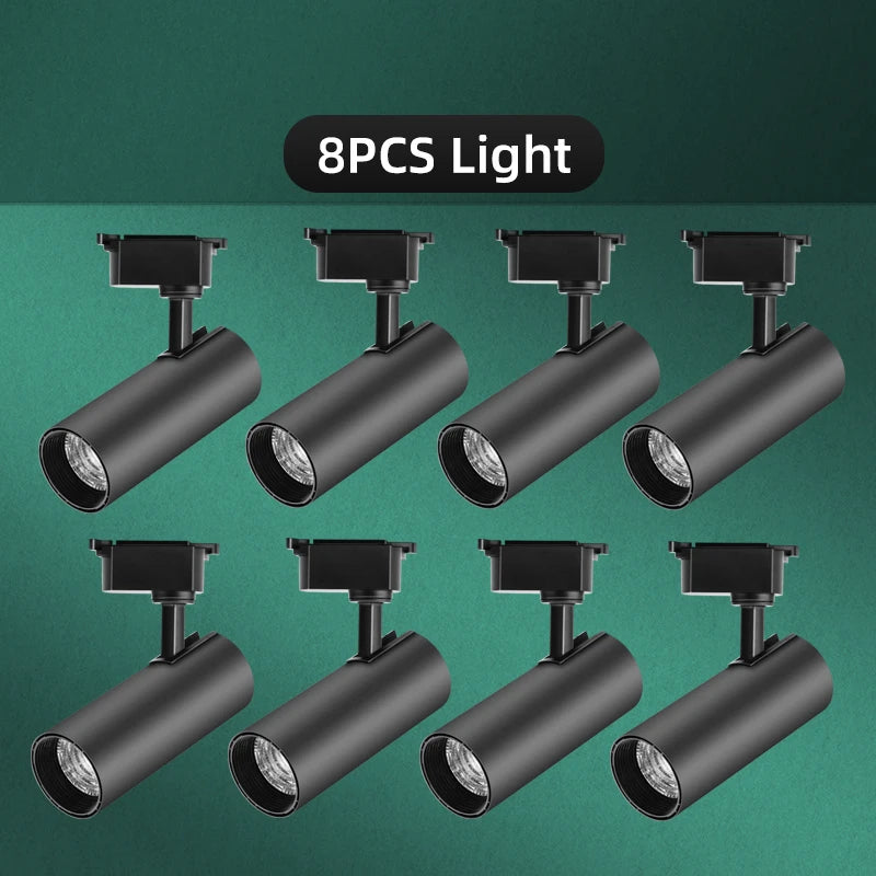 LED Track Light Set 30W Track Lamp 180-265V COB Spotlights Rail Lighting Fixture for Home Lighting Living Room Track Lighting