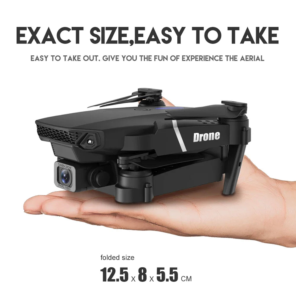 E88 Pro WiFi FPV Drone 4K HD Camera Height Hold Foldable Quadcopter Ideal Gift for Beginners