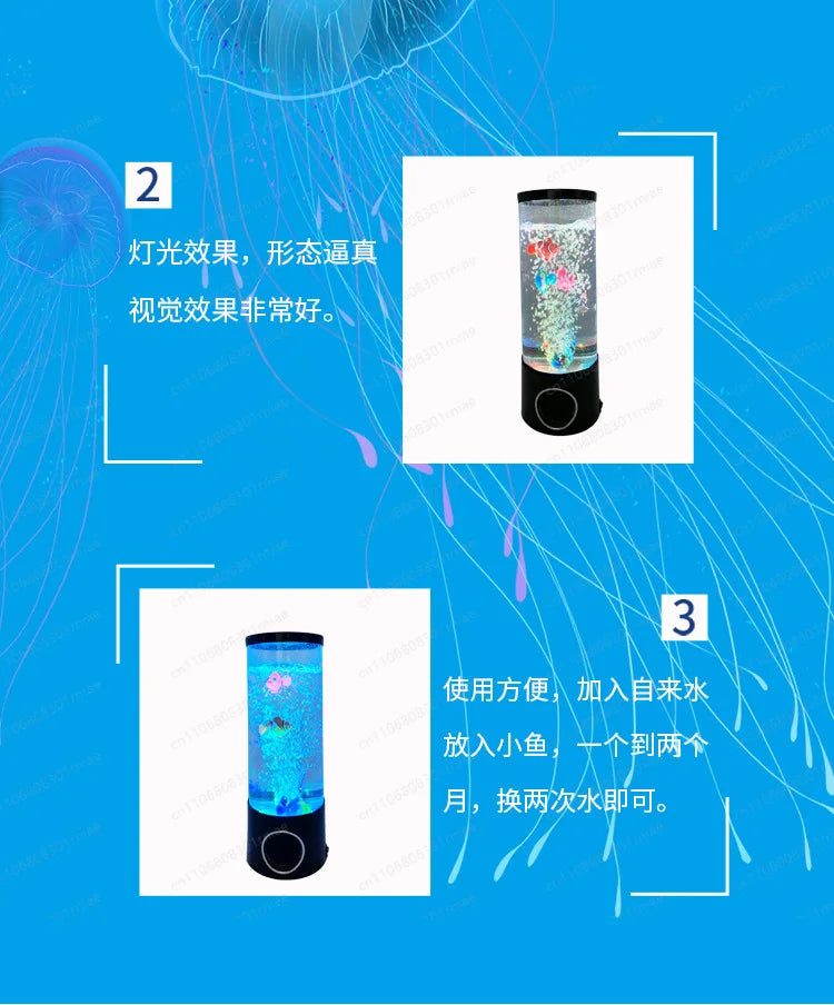 LED Colorful Fish Jellyfish Lamp Simulation Aquarium Home Decor Christmas Night Light