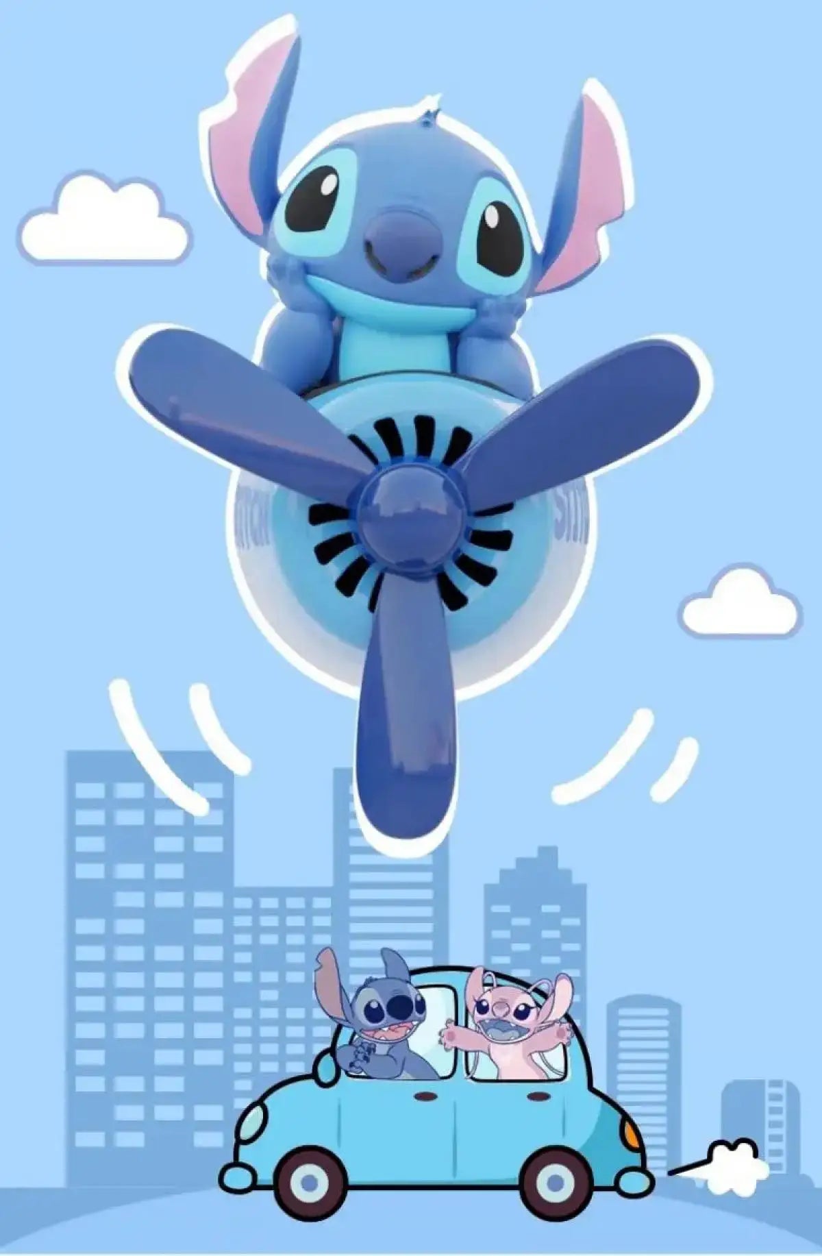 Stitch Car Air Freshener Cute Airplane Vent Clip Perfume Decor Lilo and Stitch Anime Car Accessories Gift for Kids