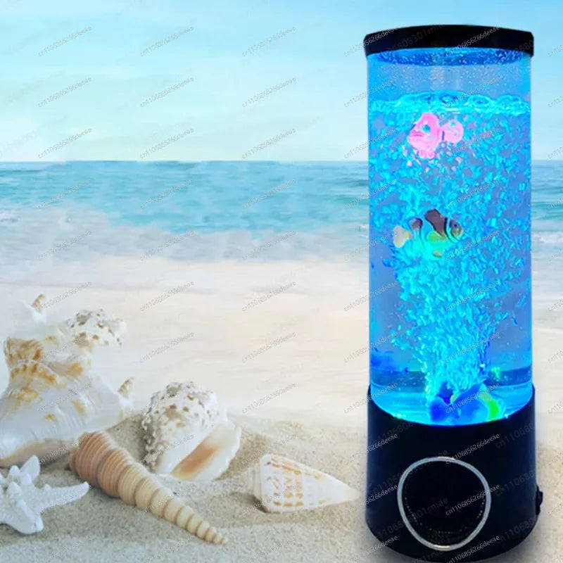 LED Colorful Fish Jellyfish Lamp Simulation Aquarium Home Decor Christmas Night Light