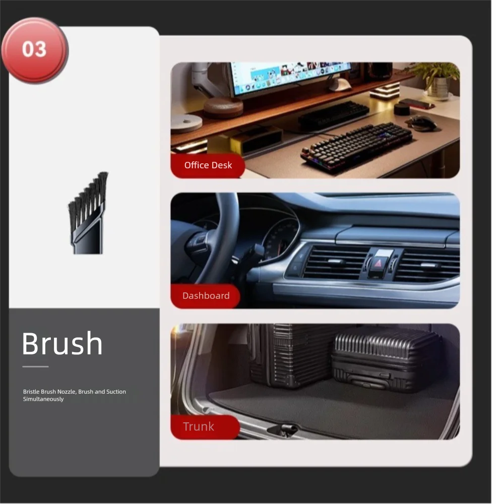 9000Pa Suction Car Vacuum Cleaner High Power 1500mAh Cordless Auto Vacuum Super Suction Multifunctional Wireless Dust Blower