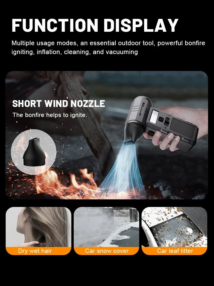 Mini Turbo Jet Fan 350000 RPM Powerful Violent Fan Strong Dust Blower Rechargeable 58m/s Turbo Fan Powerful Blower Air Duster