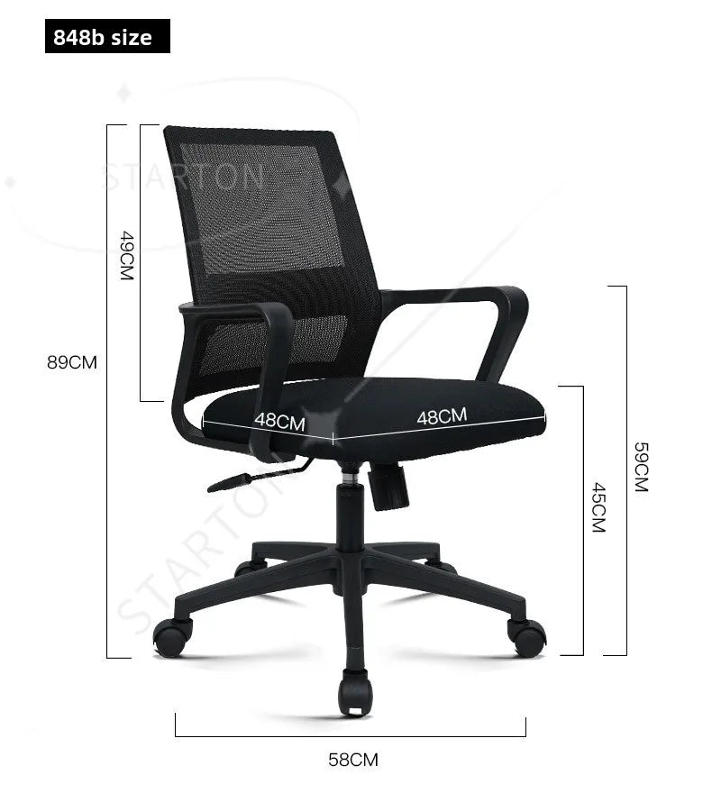 Mesh Computer  Office Bow Staff Chair Sitting Not Tired Lifting Swivel