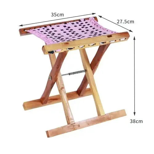 Folding Wood Step Stool Small Shoe Outdoor Space Saving Foot Stool Modern Camping Fishing Ergonomic Tabouret Patio Furniture