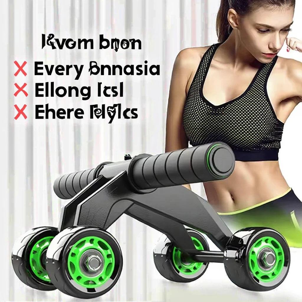 Customizable PVC Foldable Four-Abdominal Gym Fitness Equipment for Home Muscle Training Exercise for Ab Roller Wheel