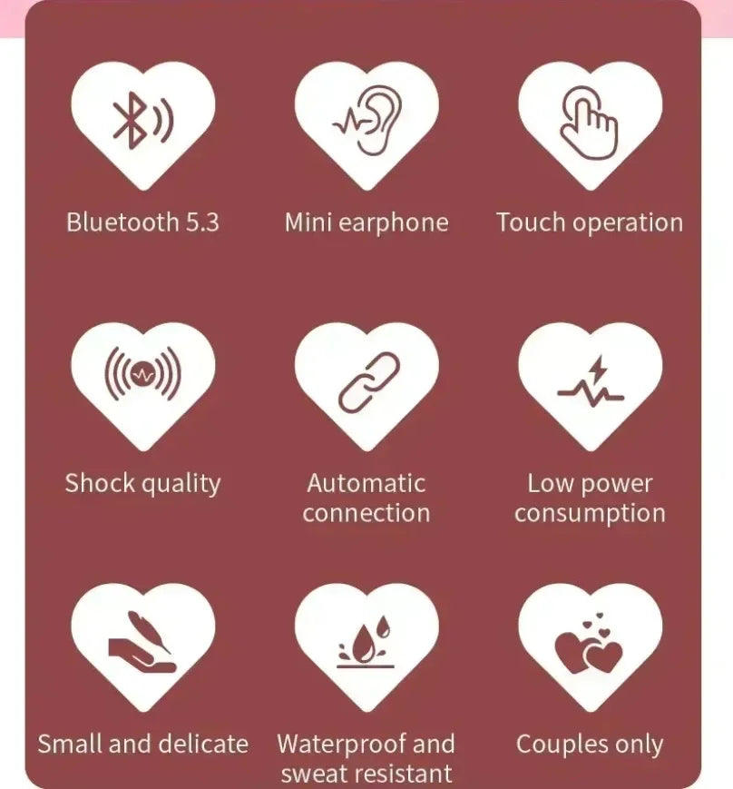 2025 Rotatable Love Heart Shaped Charging Case Low Latency Headphones NEW K520 Wireless Stereo Earbuds EarphoneFor Phone Tablet