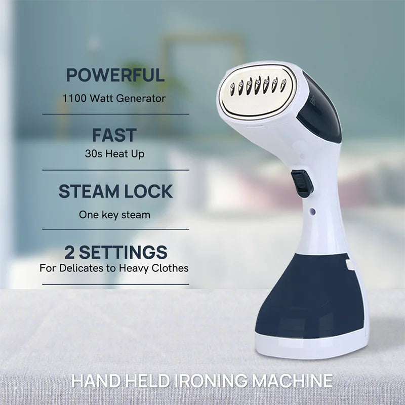 1100W Electric Hand-Held Iron Small Steam Ironing Machine Clothing Disinfection and Sterilization Convenient Travel Vaporizer