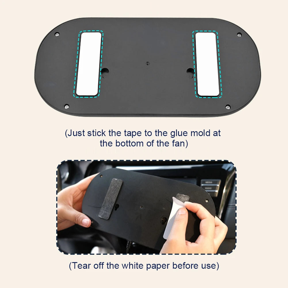 Dual-Head Car Fan 5V Cooling Car Fan 12V Cigarette Lighter 360° Rotatable Mini Ventilador Low Noise Universal Fan