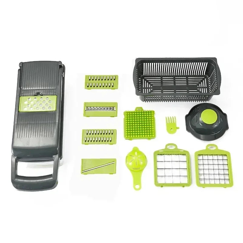 14 in 1 Multifunctional Vegetable Chopper Grate Food Handle Food Chopper Vegetable Slicer Dicer Cut Kitchen Items cocina