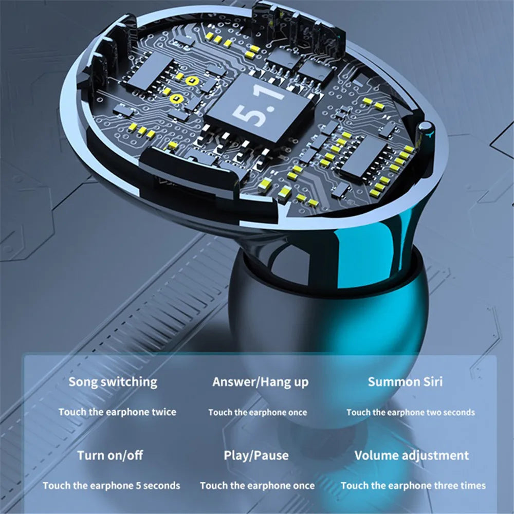 M10 Wireless Headphone Bluetooth Earphones Waterproof Earpieces Sport Earbuds For Smartphone Laptop Notebook TWS Music Headset