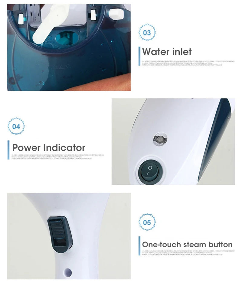 1100W Electric Hand-Held Iron Small Steam Ironing Machine Clothing Disinfection and Sterilization Convenient Travel Vaporizer
