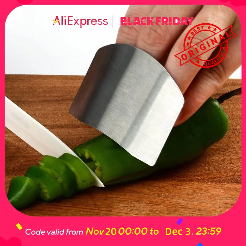Food Grade Stainless Steel Finger Guard - Kitchen Slicing Safety Protector for Vegetable Cutting, Anti-Cut Glove Alternative