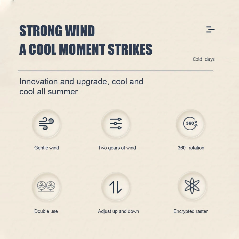 Dual-Head Car Fan 5V Cooling Car Fan 12V Cigarette Lighter 360° Rotatable Mini Ventilador Low Noise Universal Fan