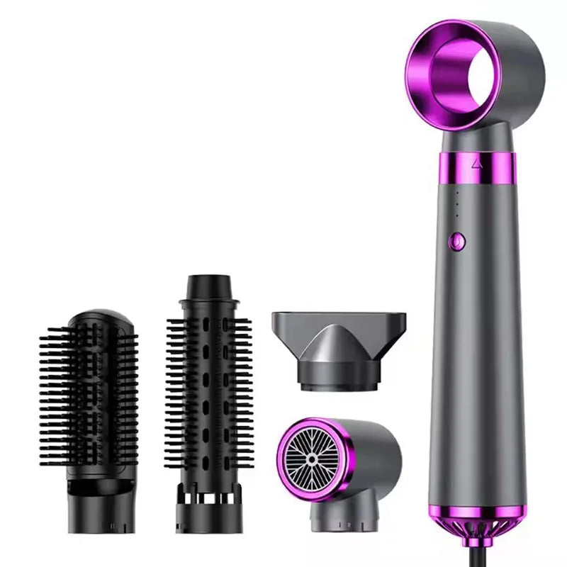 New Design 5-in-1 Electric Hair Dryer with Automatic Straight & Curling Iron Hot Air Comb & Diffuser for Outdoor Use AC Motor