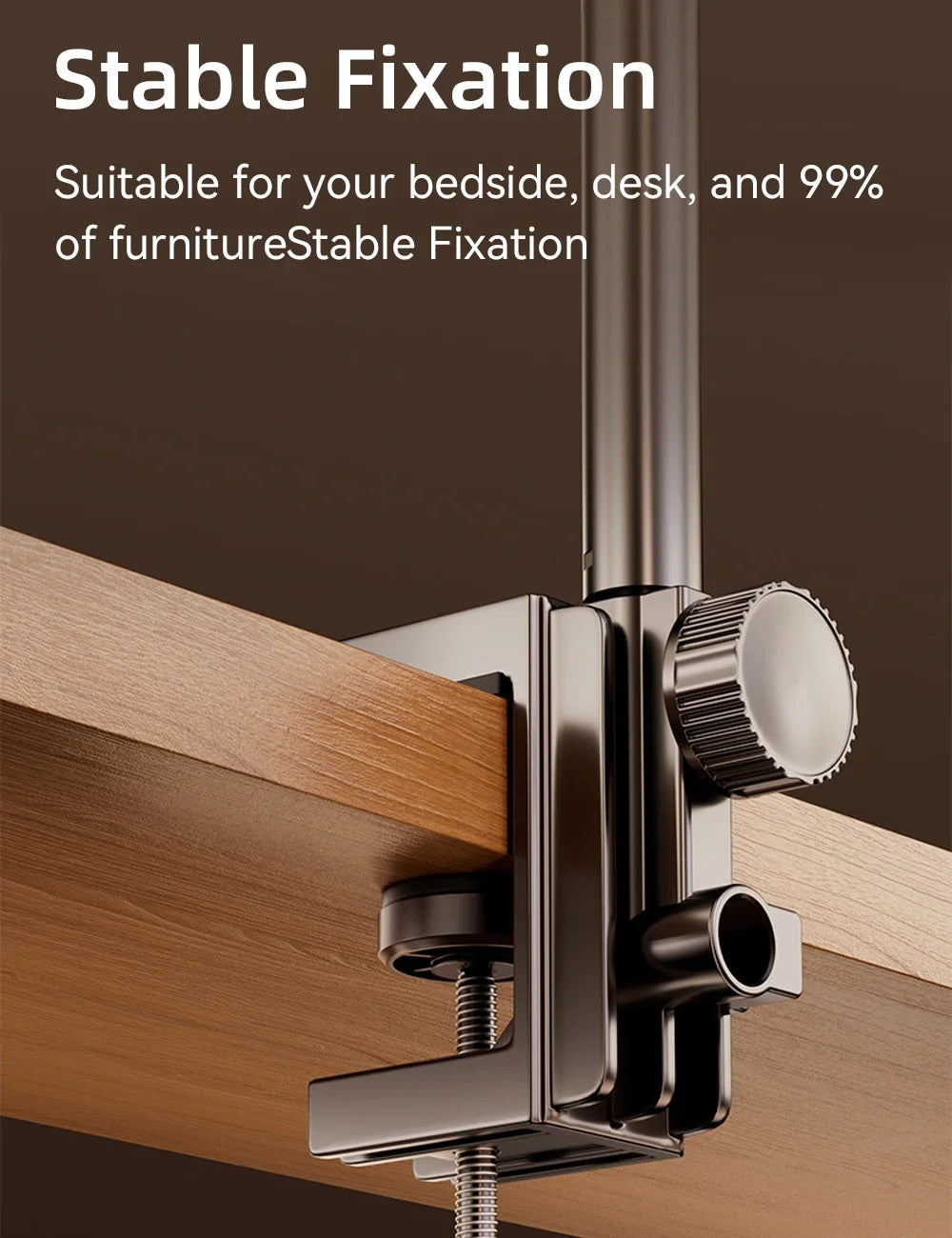 For iPad Air 11 M2 2024 Stands Tablet Holder Desk Stand with 360° Adjustable Foldable Metal Arm Bracket for Phone Tablets