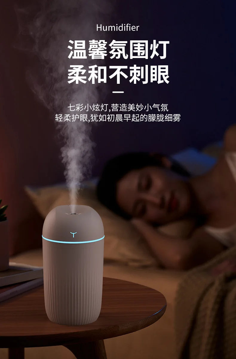 New USB Humidifier Mini Portable Desktop Large Mist for Home Bedroom Gift