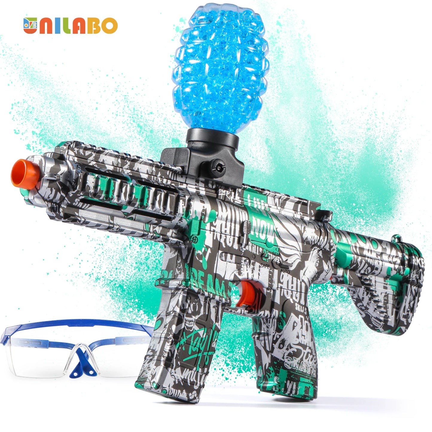 M416 Electric Ball Blaster Toy Gun - High-Speed, Metallic Finish, Rechargeable - Halloween Thanksgiving Gift