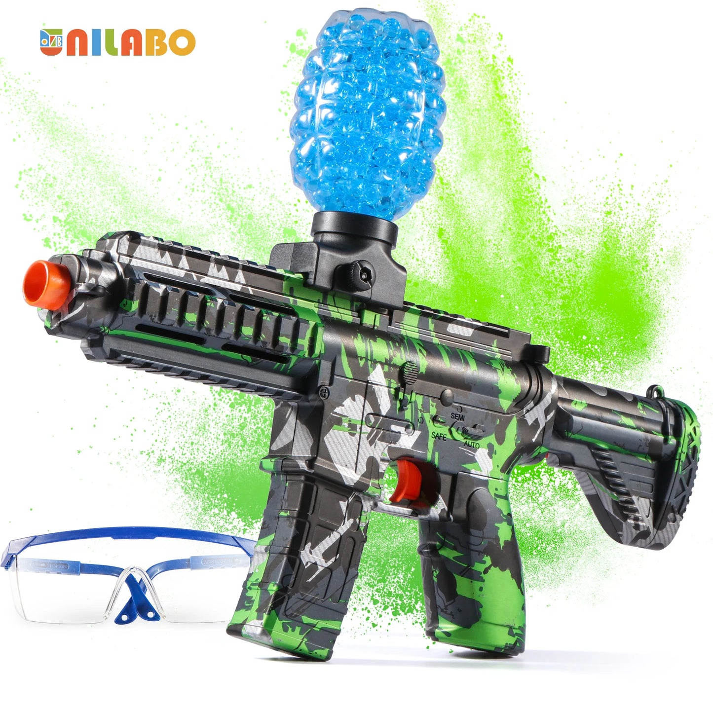 M416 Electric Ball Blaster Toy Gun - High-Speed, Metallic Finish, Rechargeable - Halloween Thanksgiving Gift