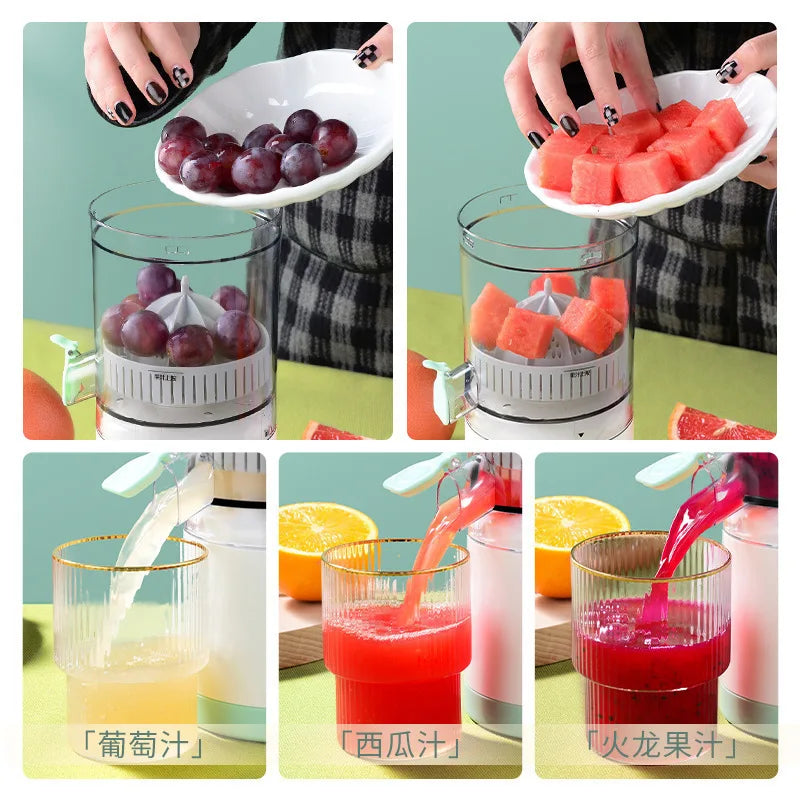 Electric juicer USB rechargeable citrus lemon juicer wireless fruit blender automatic fresh juicer