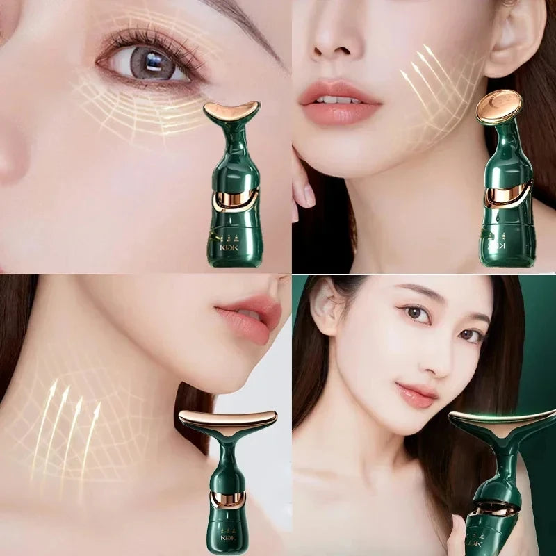 4 In 1 Facial Lifting Device Neck Facial Eye Massage Face Slimmer EMS Beauty Skin Tightening Wrinkle Anti Aging Face Massager