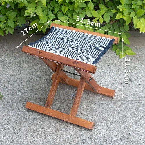 Folding Wood Step Stool Small Shoe Outdoor Space Saving Foot Stool Modern Camping Fishing Ergonomic Tabouret Patio Furniture