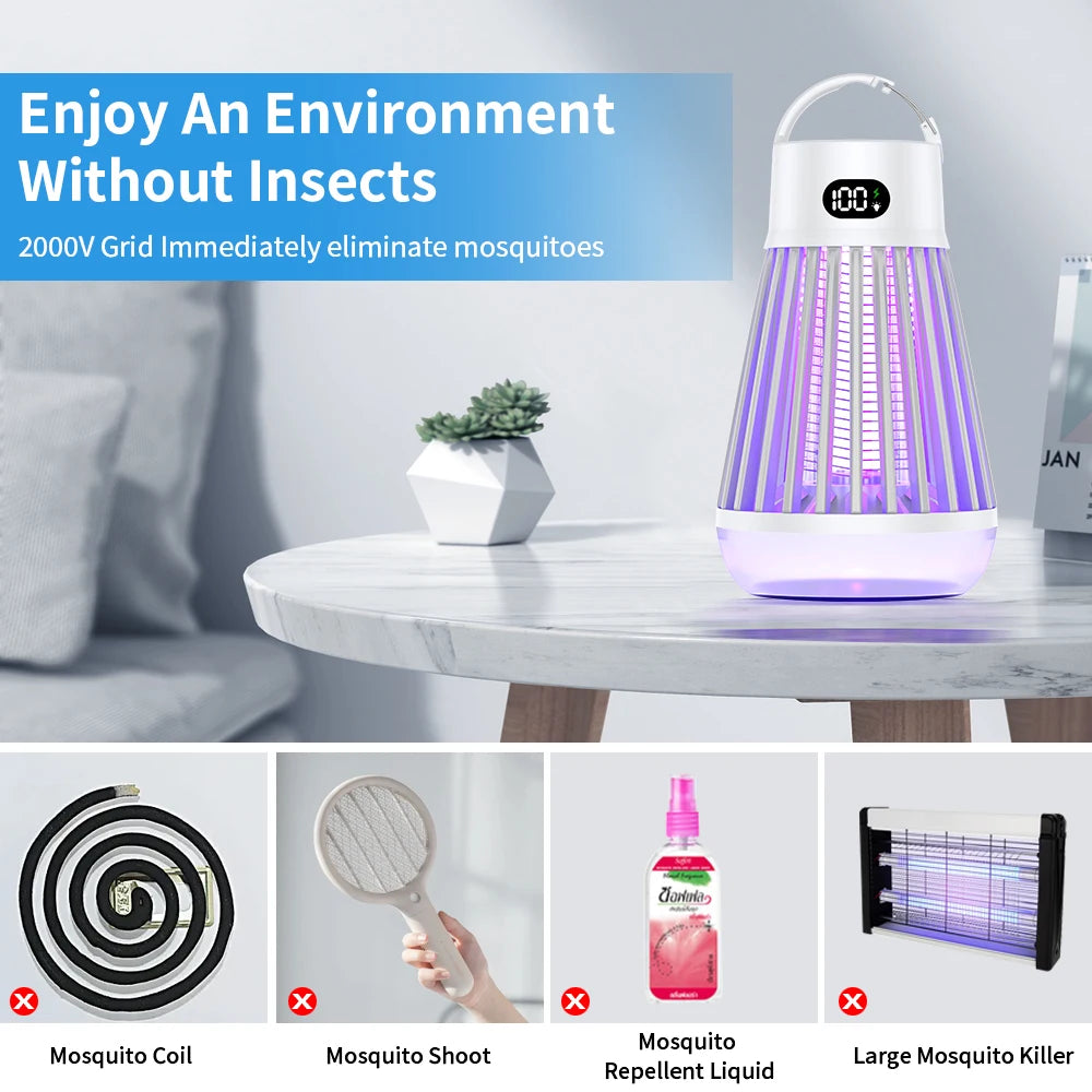 Electric Mosquito Lamp USB Charging Two-In-One Portable Mosquitoes Household portable outdoor electric shock mosquito killer