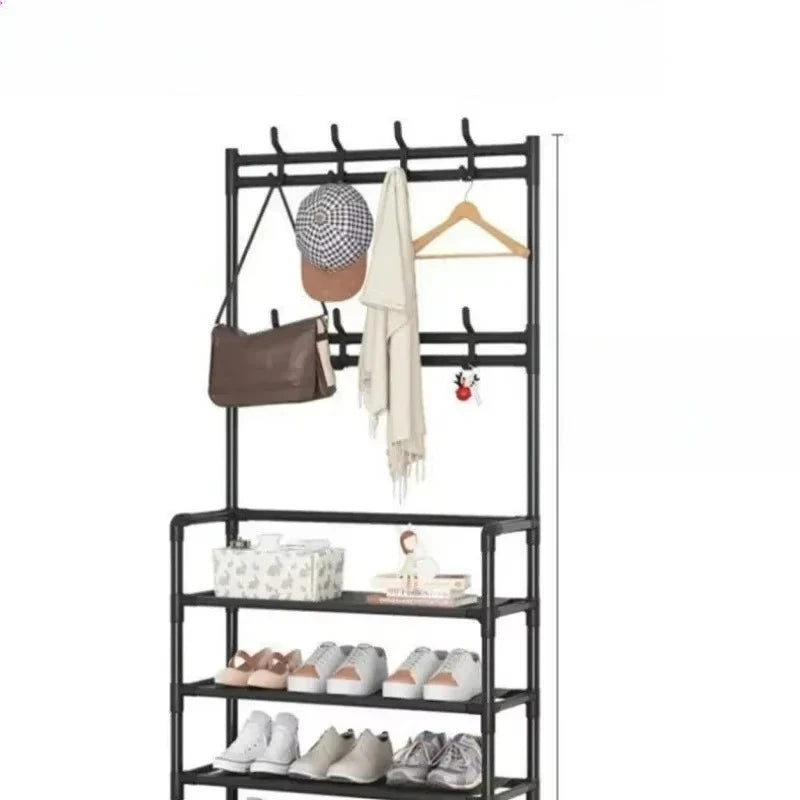 Hat hanger shoe multi-sided shoe rack simple floor shoe and hat load-bearing living room storage rack