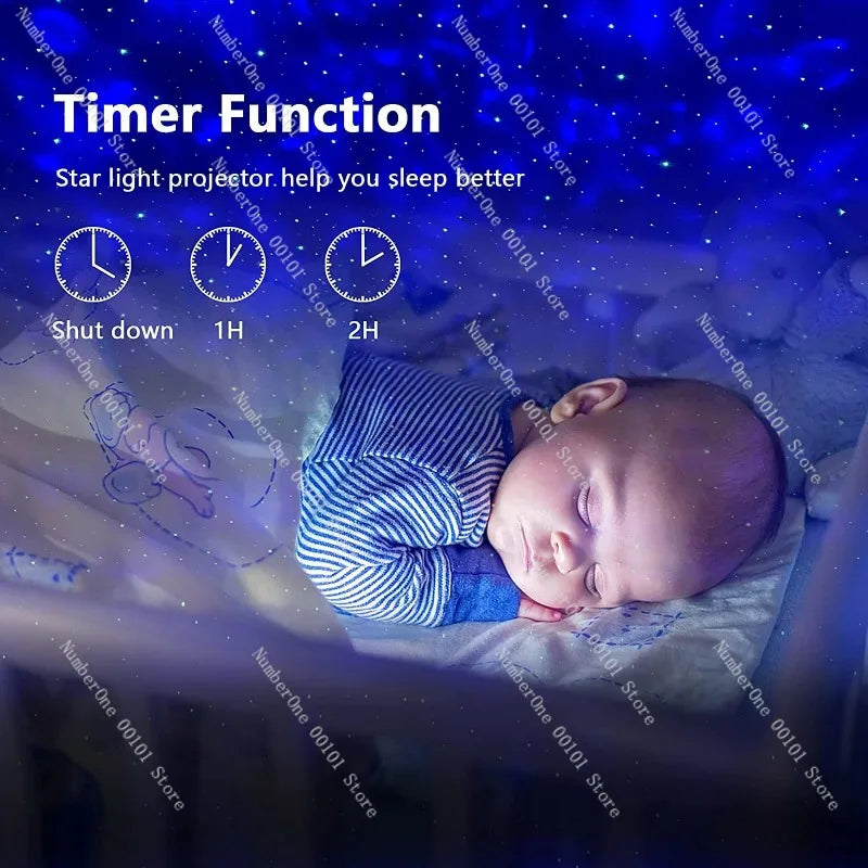 Galaxy Star Projector, Bluetooth Aurora Light for Phone, Android Space Night Light, Astronaut Decor