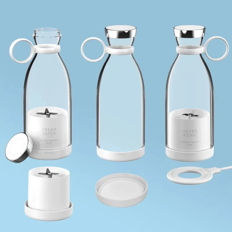Wireless Charging 4 Blades Electric Juicer Mini Portable Blender Fruit Mixers Extractors Multifunction Juice Maker Machine